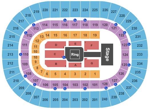 Corbin Arena Seating Chart Wwe
