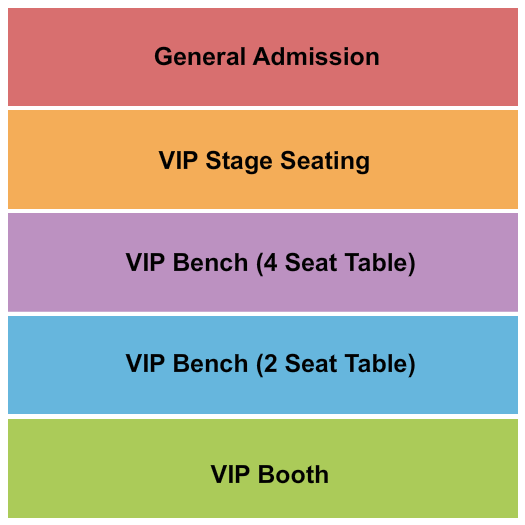 The Original Room at The Comedy Store Seating Chart: GA/VIP/Bench/Booth