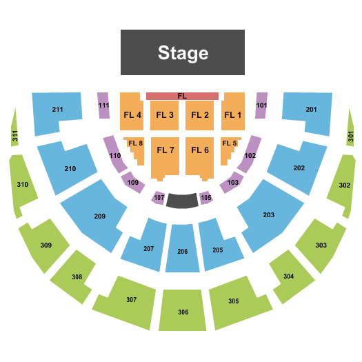 The Orion Amphitheater Seating Chart: Endstage 2