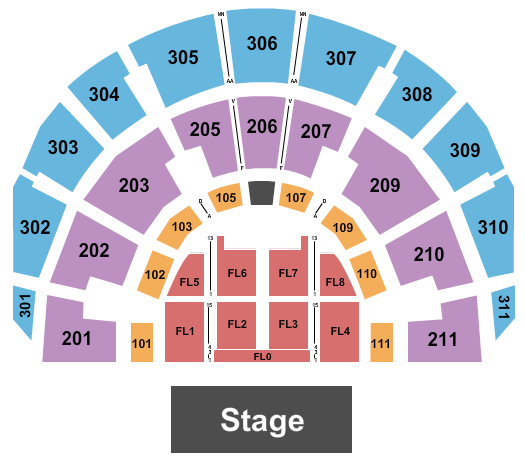 The Orion Amphitheater Seating Chart: Endstage