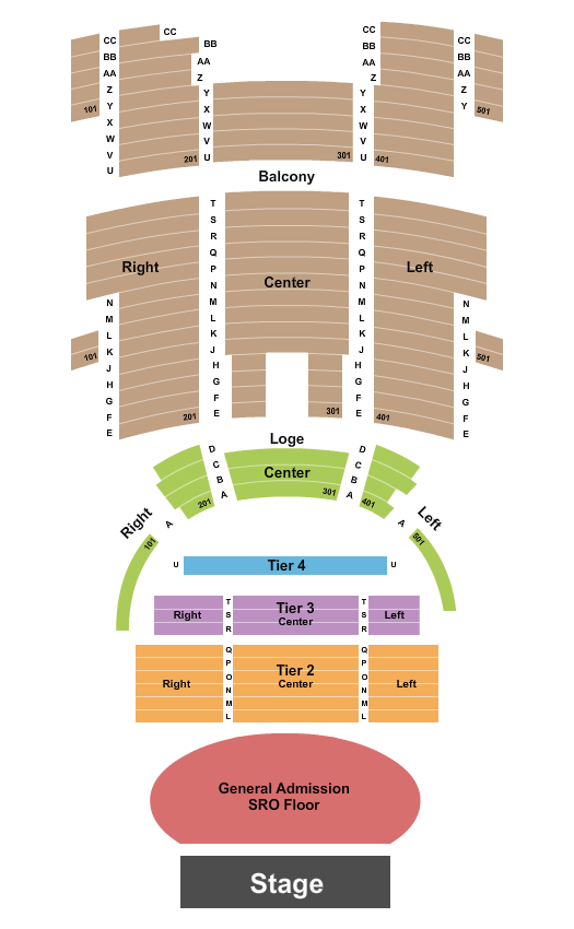 The Palace Theatre - St. Paul Seating Chart: Endstage SRO