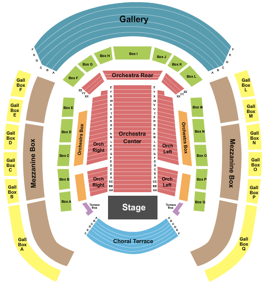 The Palladium - Center For The Performing Arts Seating Chart: Endstage 2