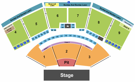 The Pavilion At Star Lake Seating Chart: Endstage Pit 4