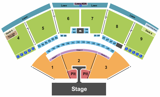 The Pavilion At Star Lake Seating Chart: Endstage Pit w/Catwalk