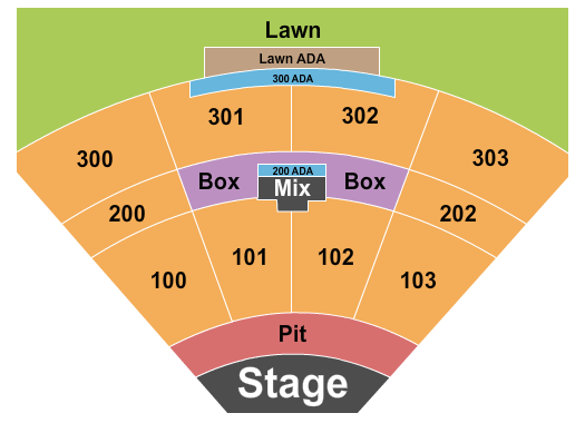 The Pavilion at Toyota Music Factory Seating Chart