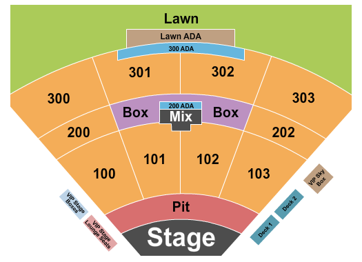 The Pavilion at Toyota Music Factory Seating Chart: Endstage - Small GA Pit