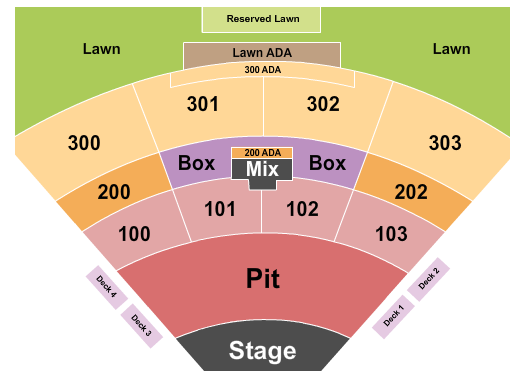 The Pavilion at Toyota Music Factory Seating Chart: Endstage GA Pit 2