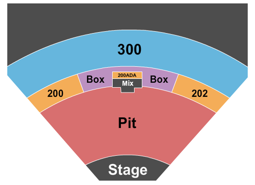 The Pavilion at Toyota Music Factory Seating Chart: GA Pit & GA 300/No Lawn