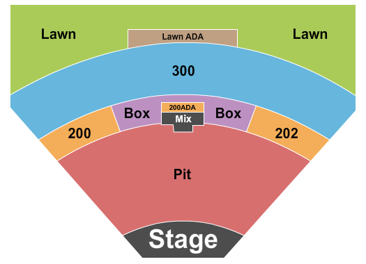 The Pavilion at Toyota Music Factory Seating Chart: GA Pit & GA 300 - 2