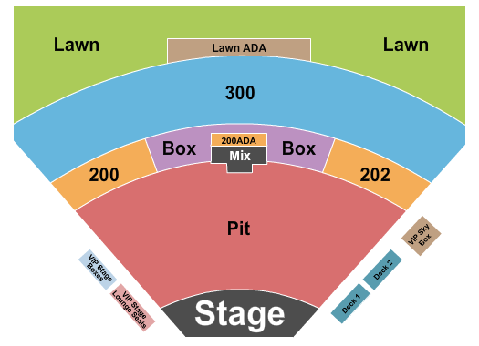 The Pavilion at Toyota Music Factory Seating Chart: GA Pit & GA 300