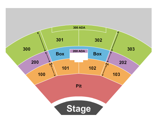 The Pavilion at Toyota Music Factory Seating Chart: Endstage No Lawn Pit