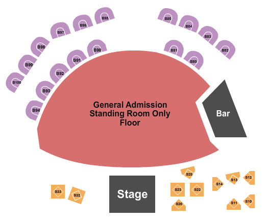 The Pearl Showroom At Pure Casino Yellowhead Seating Chart: Endstage GA 2