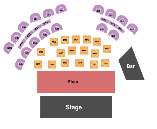 The Pearl Showroom At Pure Casino Yellowhead Seating Chart: Endstage Tables 4