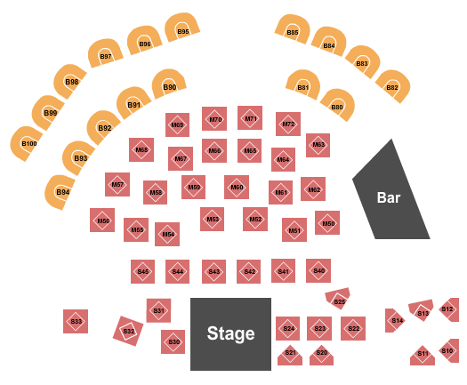 The Pearl Showroom At Pure Casino Yellowhead Seating Chart: Endstage Tables