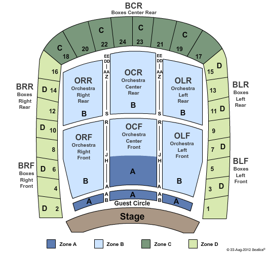 The Philharmonic Center For The Arts Seating Chart