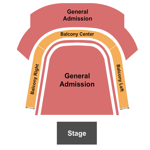 The Pinnacle at Symphony Place Seating Chart: GA Floor & Rsvd Balcony 2