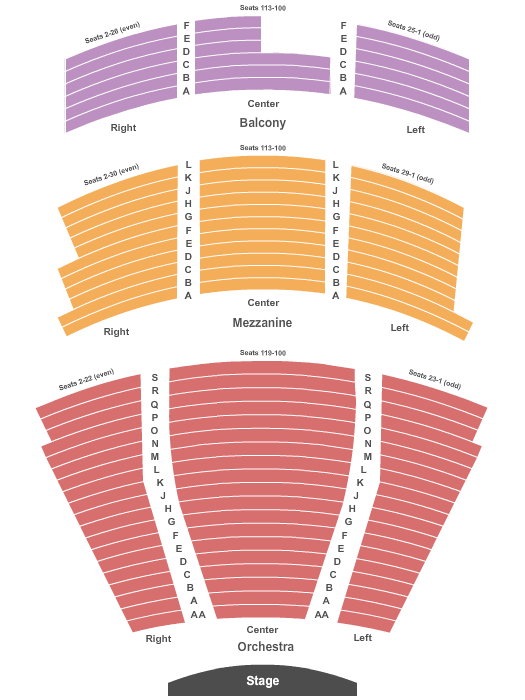 The Playhouse on Rodney Square Seating Chart