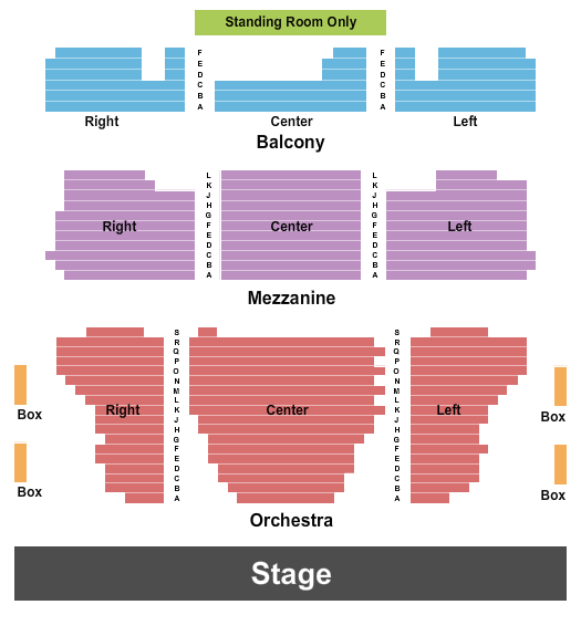 The Playhouse on Rodney Square Seating Chart: Endstage SRO