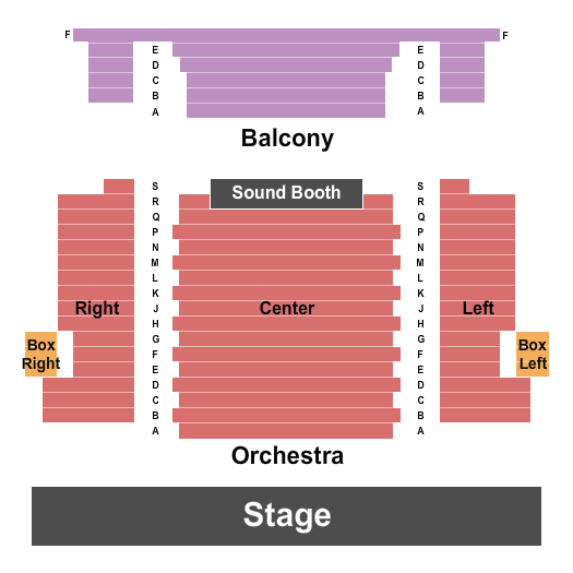 The Plaza Arts Center Seating Chart: Endstage