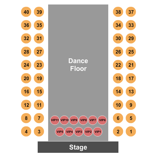 The Post OG Seating Chart: Endstage VIP Tables