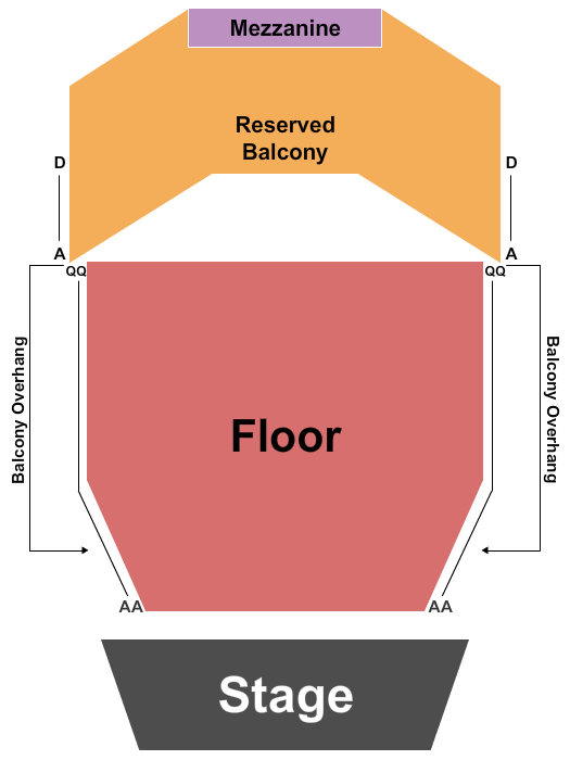 The Queen - Wilmington Seating Chart: RSV Floor/Balc & GA Mezz