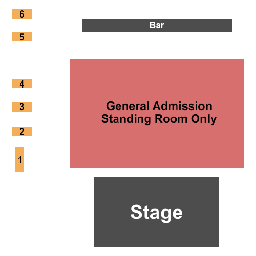 The Radio Room Greenville Seating Chart: Endstage GA/Tables