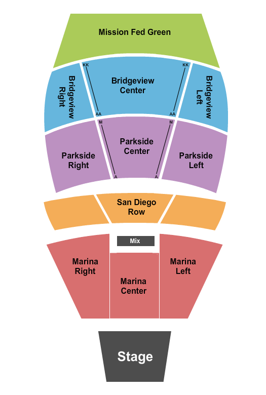 The Rady Shell at Jacobs Park Seating Chart: Endstage San Diego Row