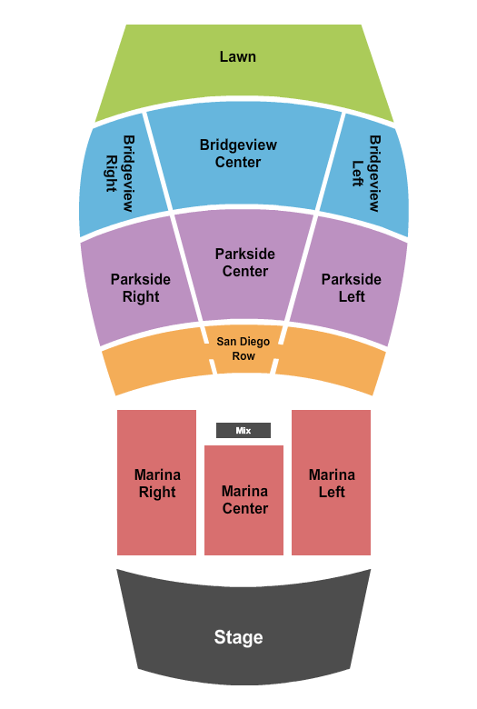 The Rady Shell at Jacobs Park Seating Chart: Endstage