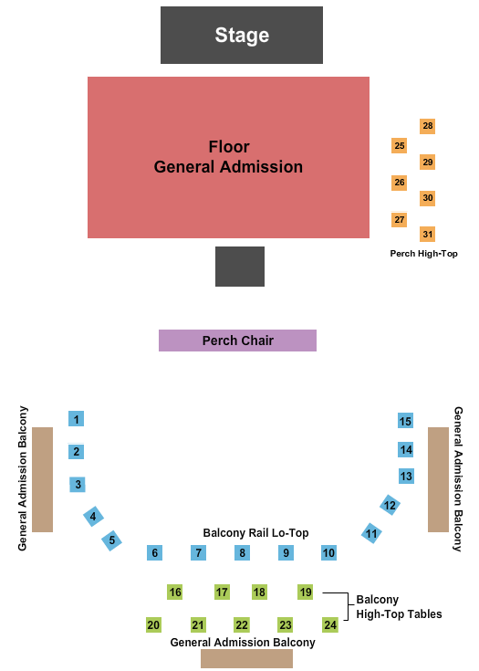 The Ramkat Seating Chart: Endstage GA Flr 2