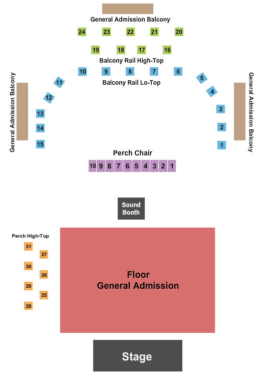 The Ramkat Seating Chart: GA/Tables/Perch