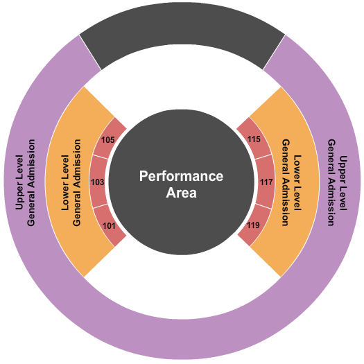 Laborde Earles Coliseum Seating Chart: GAUpper/GALower