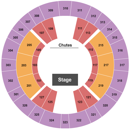 The Rapides Parish Coliseum Seating Chart: Rodeo 3
