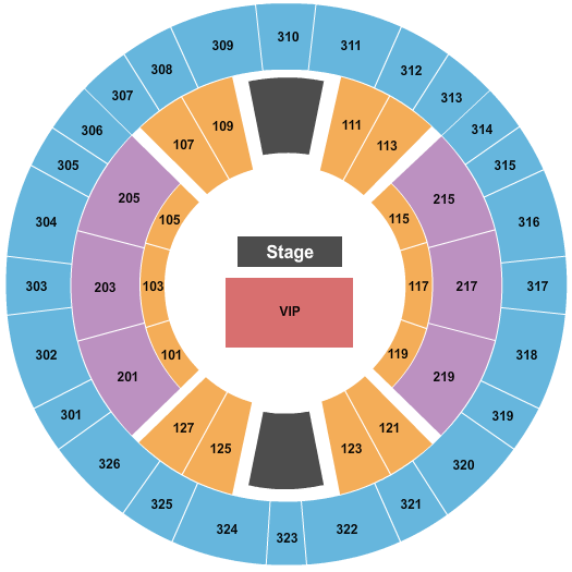The Rapides Parish Coliseum Seating Chart: VIP Floor 2