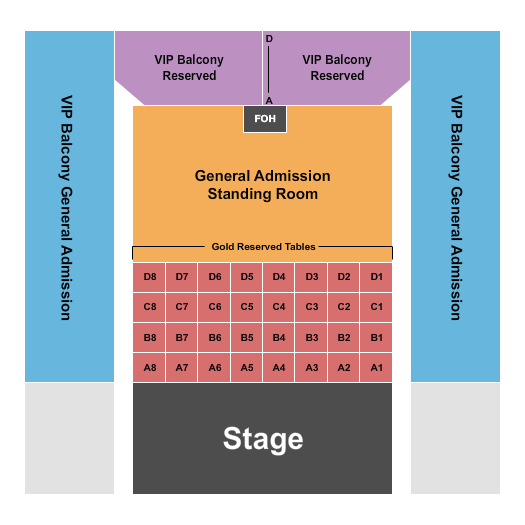 The Rave - Milwaukee Seating Chart: Endstage - Gold Tables