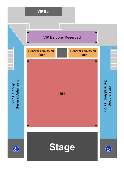 The Rave - Milwaukee Seating Chart: Endstage Tables 2