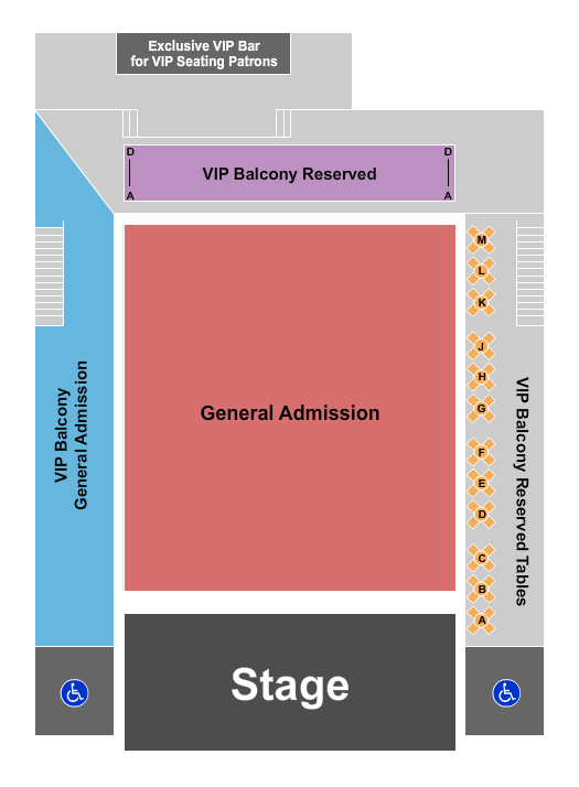 The Rave - Milwaukee Seating Chart: GA Floor VIP Balc 2