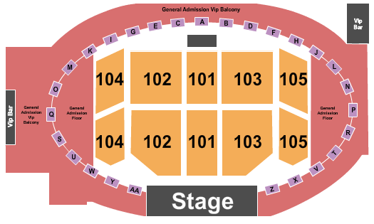 The Rave Eagles Club Seating Chart