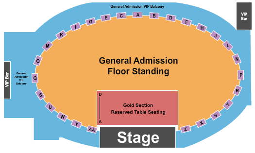 The Rave - Milwaukee Seating Chart: GA/Gold Table/GA VIP