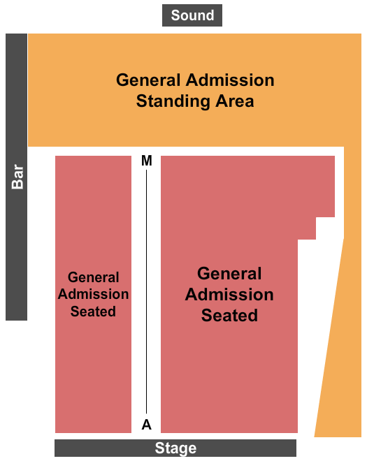 The Recher Theatre Seating Chart: GASeated/GAStanding