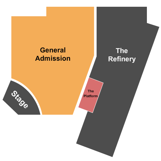 The Refinery - SC Seating Chart: GA & Platform