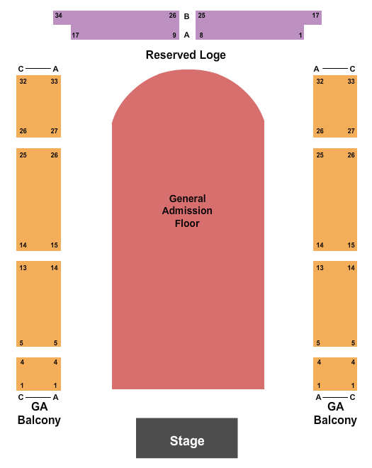The Regency Ballroom Seating Chart