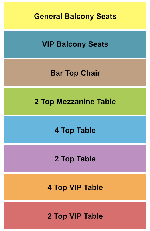 The Rialto Casper Seating Chart: VIP/Table/Mezz/Balcony