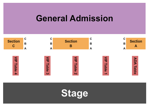 The Rialto Theater - Raleigh Seating Chart: Endstage Tables with GA