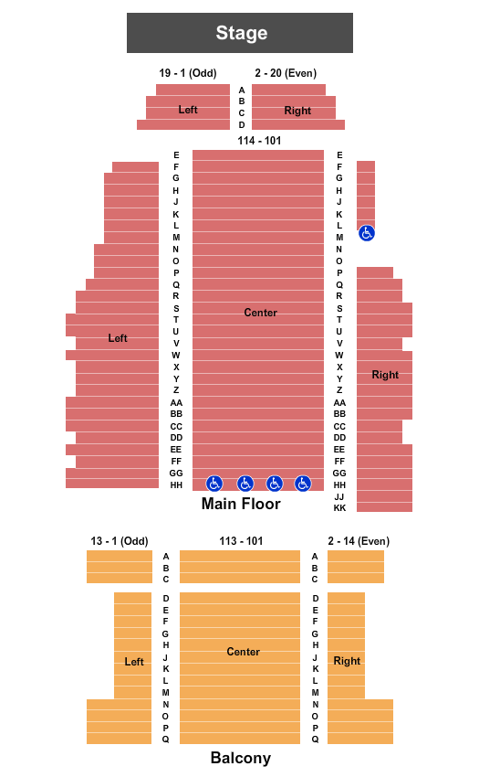 The Ritz Theatre Seating Chart