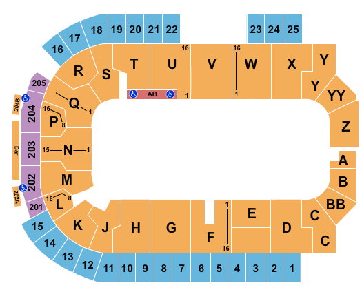 The Sanford Center Seating Chart: Open Floor