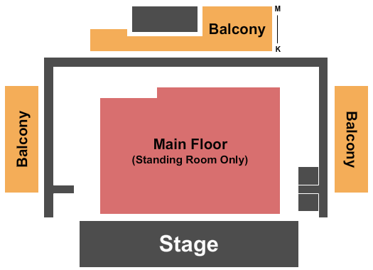The Sheridan Opera House Seating Chart: Endstage GA Flr/RSV Balc