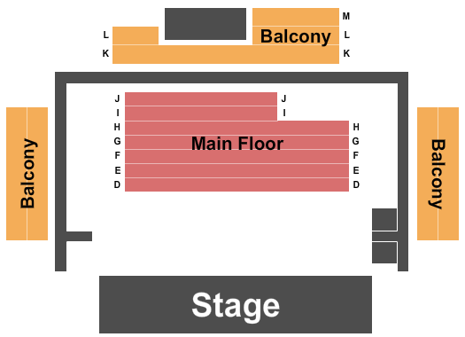 The Sheridan Opera House Seating Chart: Endstage No Tables