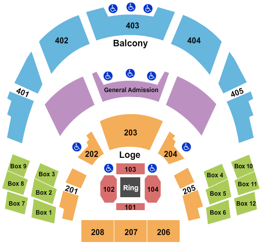 The Show - Agua Caliente Casino Seating Chart: Boxing 2