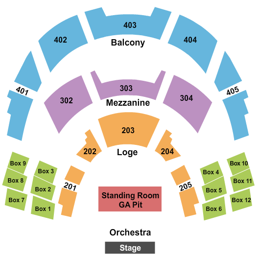 The Show - Agua Caliente Casino Seating Chart: Endstage SRO Floor