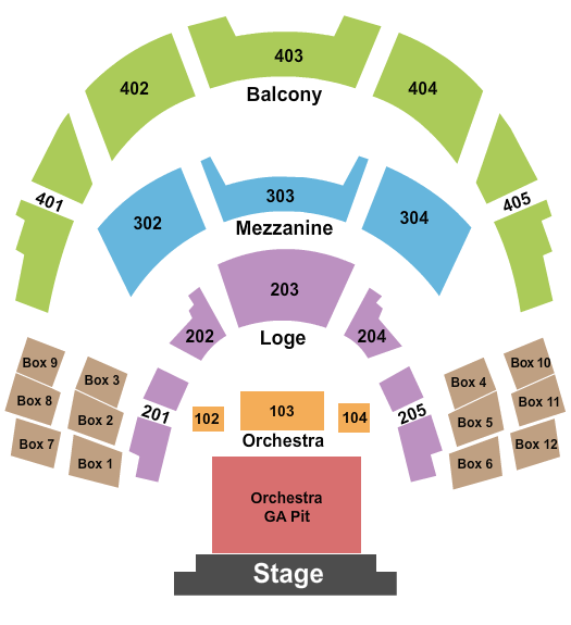 The Show - Agua Caliente Casino Seating Chart: Endstage GA Pit